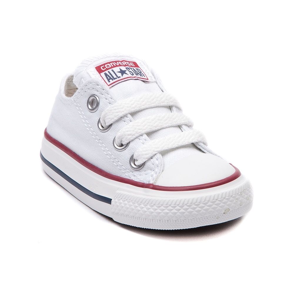 Converse All Star Low Chucks Infant Toddler Optical White Canvas Shoe 7j256